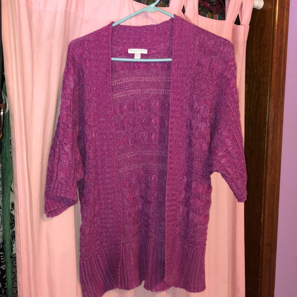 Sweater cardigan tee